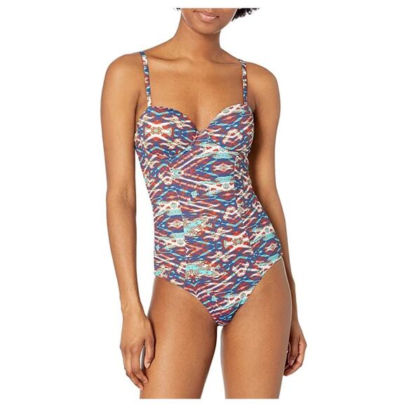 OndadeMar Balsam Bandeau One Piece NWT Sz L Multi Color UPF 50+ UV Protection - Picture 2 of 11